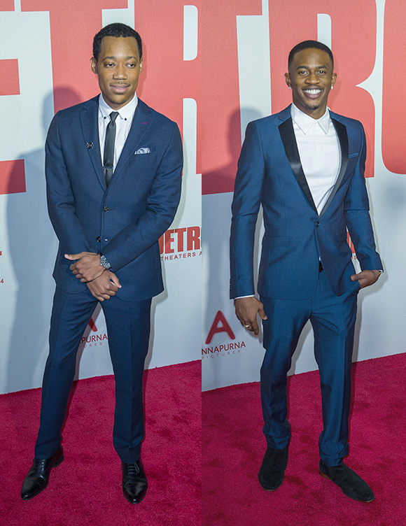 terno azul camisa branca